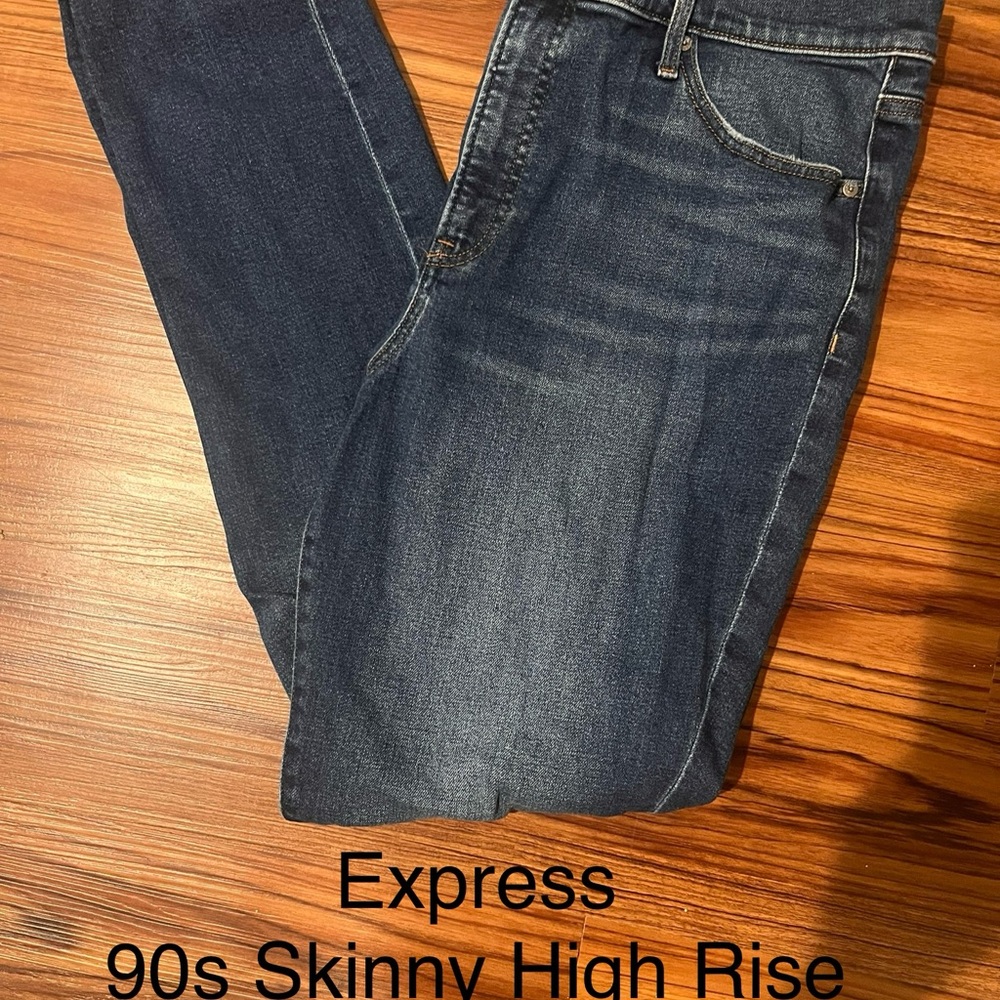 Express Blue Straight Leg Jeans Classic Style